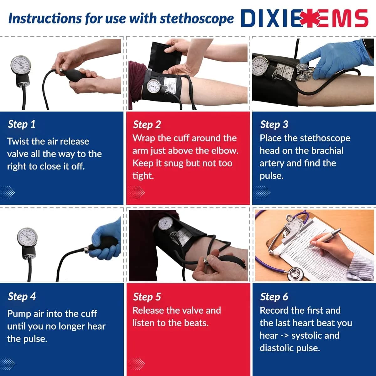 Dixie EMS Deluxe Aneroid Sphygmomanometer Blood Pressure Set with Adult Cuff, Carrying Case & Calibration Tool - Pink | Accurate Manual BP Monitor - view 6