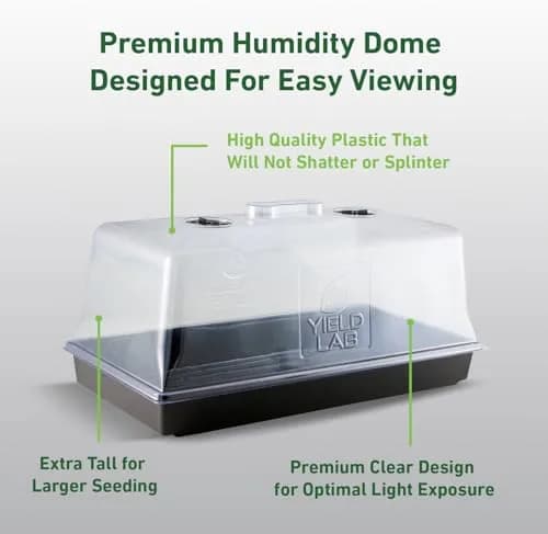 Yield Lab 7 Inch Clone Dome | Humidity Vented Propagation Dome for Plants thumbnail 2