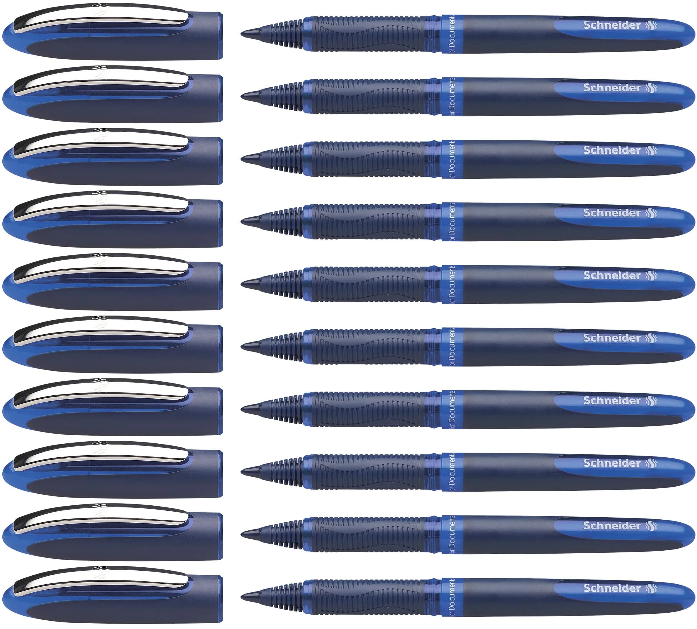 Schneider One Business Rollerball Pen - 0.6mm Fine Tip, Blue Ink & Barrel, Box of 10 - main product image