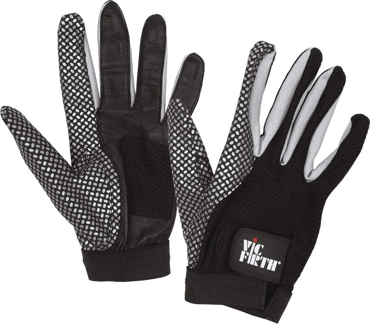 Vic Firth Drumming Glove - Small | Premium Cabretta Leather with Synthetic Grip — Black