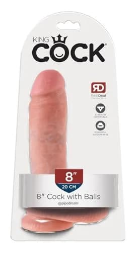 Pipedream King Cock with Balls, Flesh, 20.32 cm (8 Inch) | Realistic Experience thumbnail 1