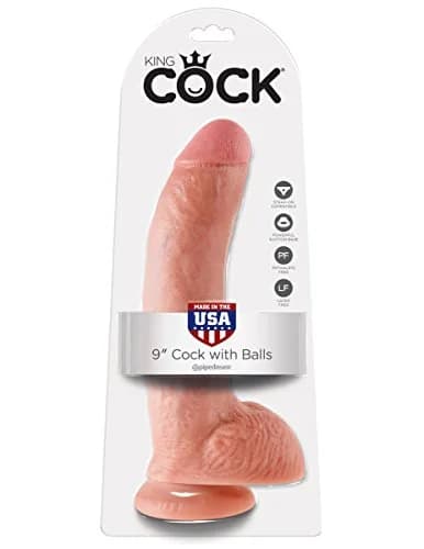 Pipedream King Cock with Balls, Flesh, 9 Inch thumbnail 4