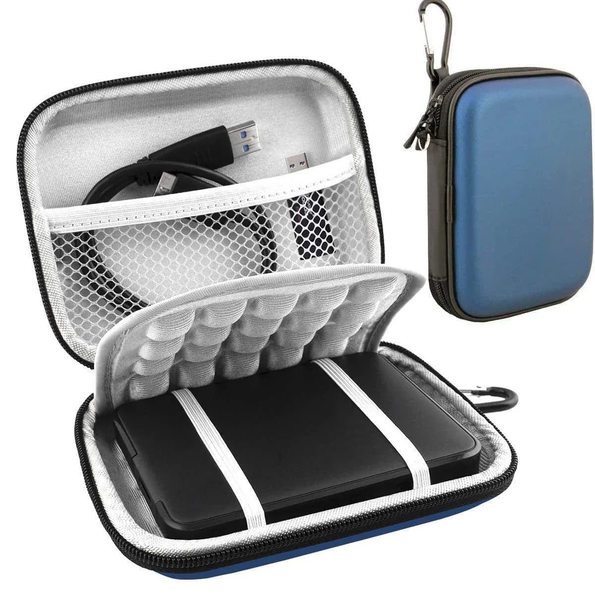 Lacdo Blue Hard Drive Case for WD Elements/My Passport/Seagate Portable HDD 1TB-6TB | 14.2cm (5.6") Exterior — Blue