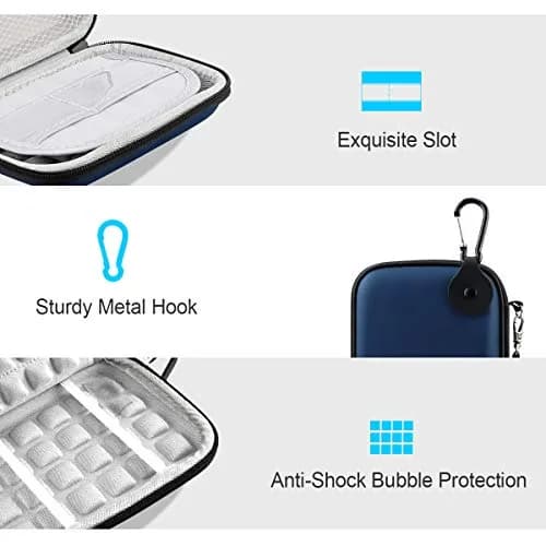 Lacdo Blue Hard Drive Case for WD Elements/My Passport/Seagate Portable HDD 1TB-6TB | 14.2cm (5.6") Exterior thumbnail 2