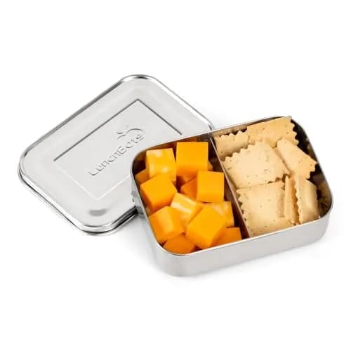 LunchBots Small Stainless Steel Kids Bento Box 2-Section 16oz | Durable, Safe & Perfect for Small Portions in India thumbnail 1