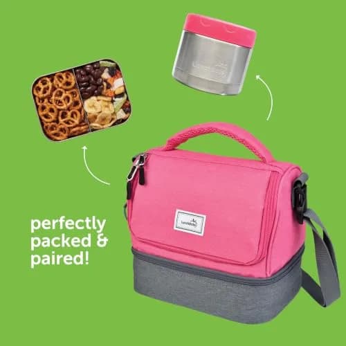 LunchBots Small Stainless Steel Kids Bento Box 2-Section 16oz | Durable, Safe & Perfect for Small Portions in India thumbnail 9