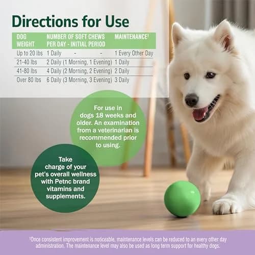 PetNC Natural Care Hip and Joint Soft Chews for Dogs, 90 Count (2.27 oz / 63 g) | Veterinarian Formulated Mobility Support thumbnail 5
