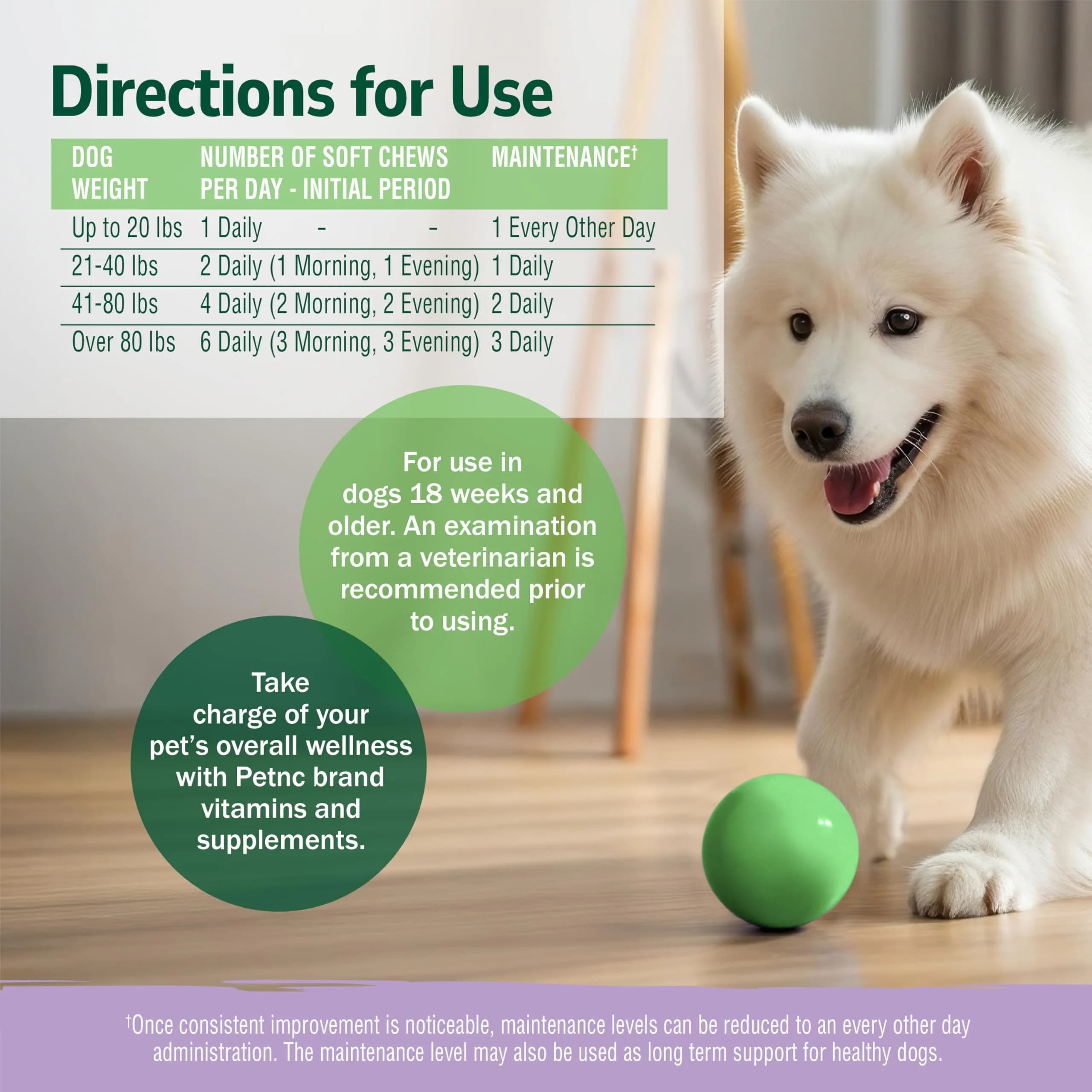 PetNC Natural Care Hip and Joint Soft Chews for Dogs, 90 Count (2.27 oz / 63 g) | Veterinarian Formulated Mobility Support - view 5