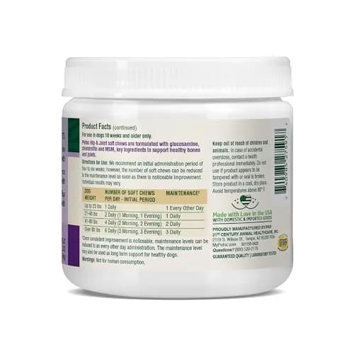 PetNC Natural Care Hip and Joint Soft Chews for Dogs, 90 Count (2.27 oz / 63 g) | Veterinarian Formulated Mobility Support thumbnail 9