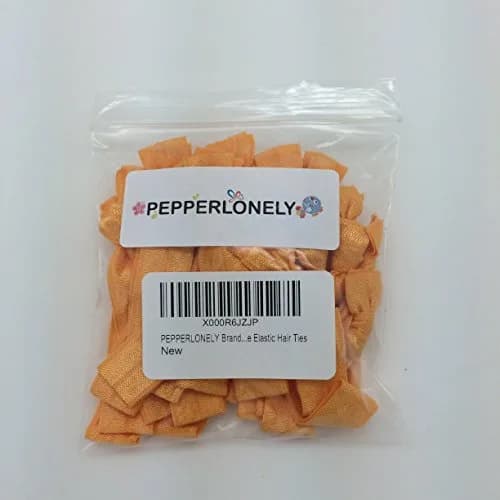 PEPPERLONELY No Crease Elastic Hair Ties - Yellow Gold | No Tug Ouchless Ponytail Holders (20 pcs, Curly Hair) thumbnail 2