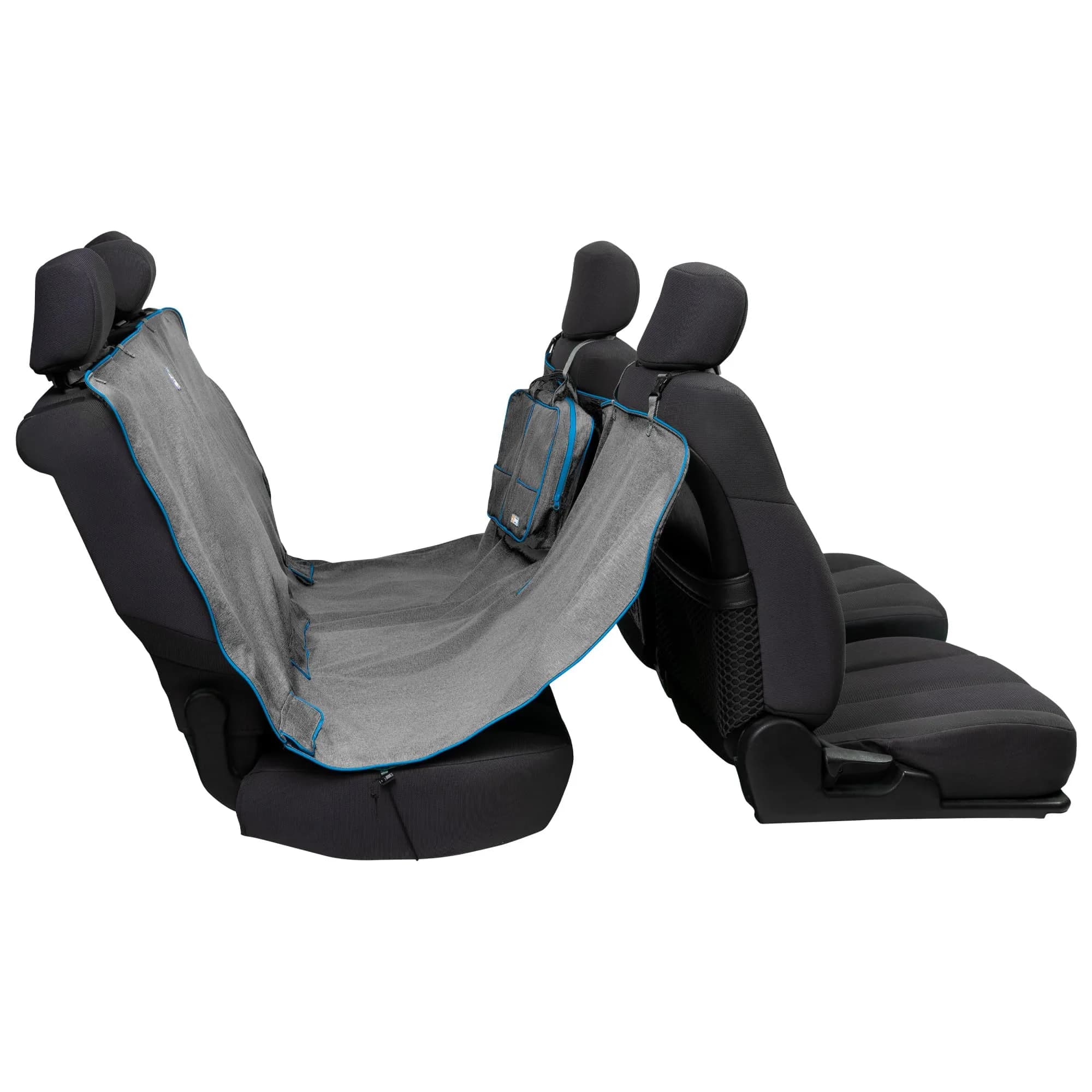 Kurgo Heather Hammock Seat Cover, Charcoal, 55" Wide | Waterproof & Stain-Resistant Car Travel Accessory — Heather Charcoal Grey
