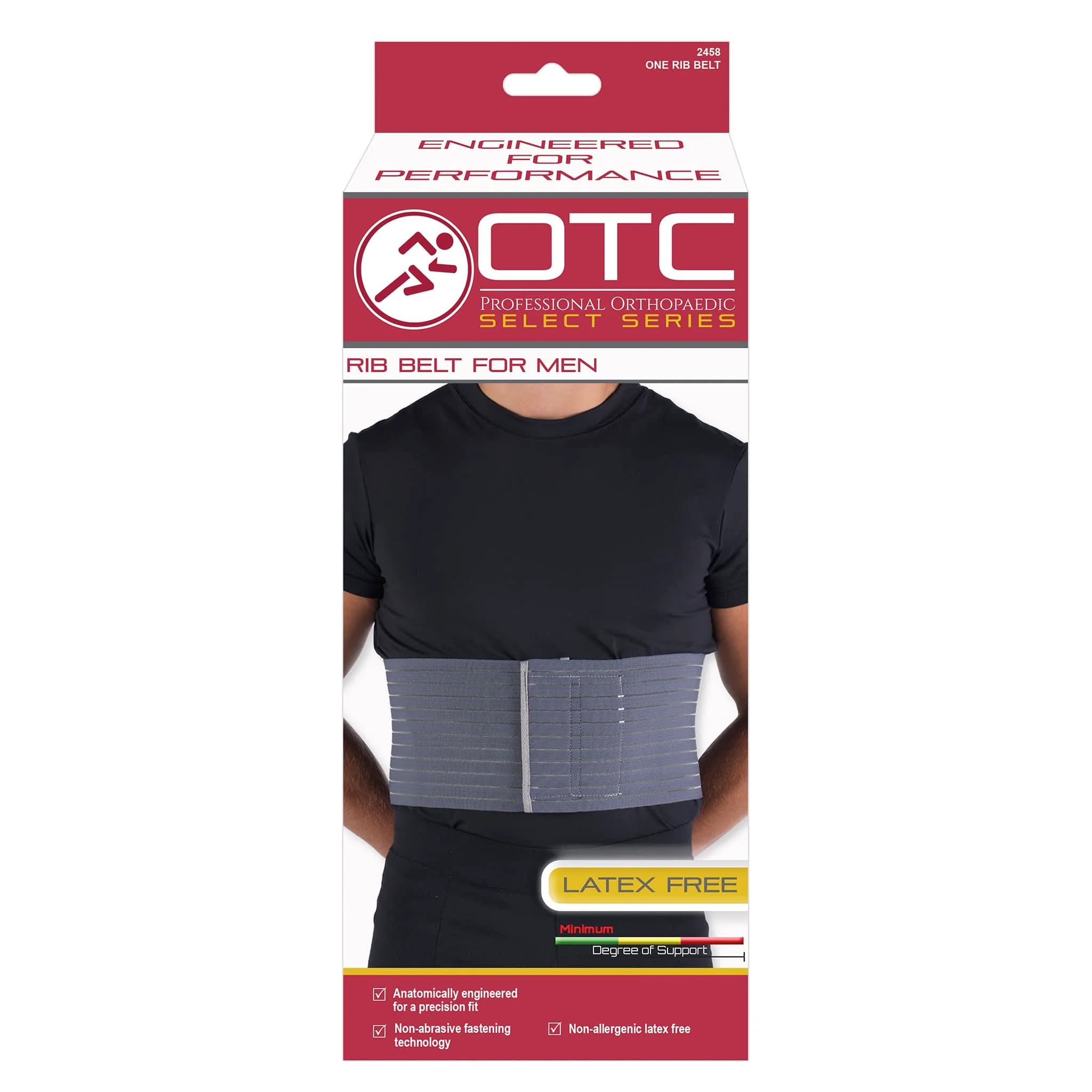 OTC Rib Belt for Men, 6-inch Elastic Chest Compression Large | Adjustable Support for Rib Fractures - view 6