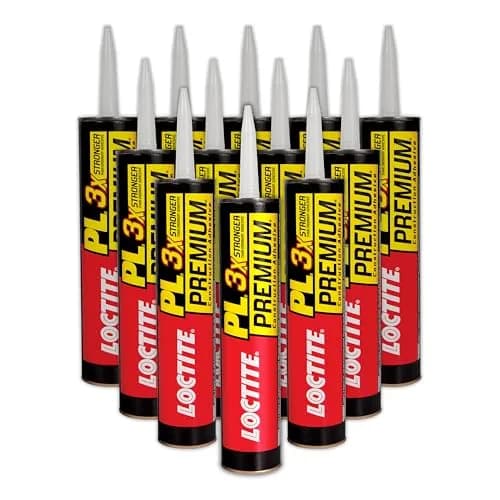 Loctite PL Premium Polyurethane Construction Adhesive 10 fl oz (295 ml) Cartridge, 12 Pack | 3x Stronger Than Ordinary Adhesives thumbnail 1