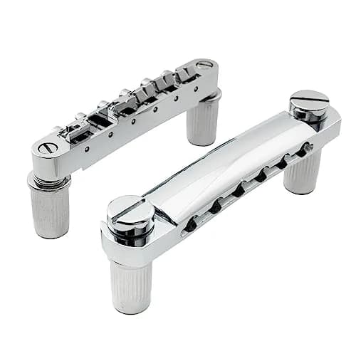 Musiclily ABR-1 Tune-o-matic Bridge & Tailpiece Set for Epiphone Les Paul/SG Style Guitars, Chrome | 52mm Bridge, 52.5mm Tailpiece thumbnail 1