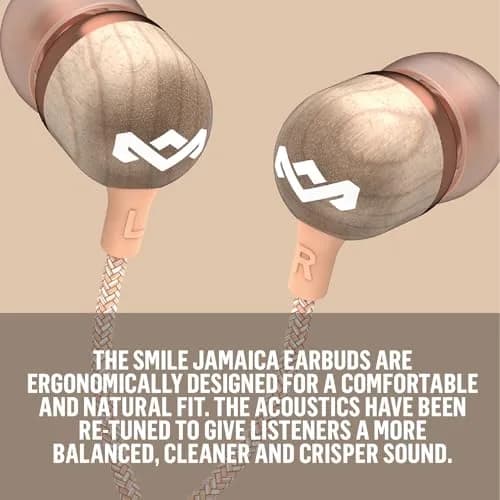 House of Marley Smile Jamaica Wired Earbuds (Copper) | 9.2mm Drivers, Noise Isolation, AUX thumbnail 5