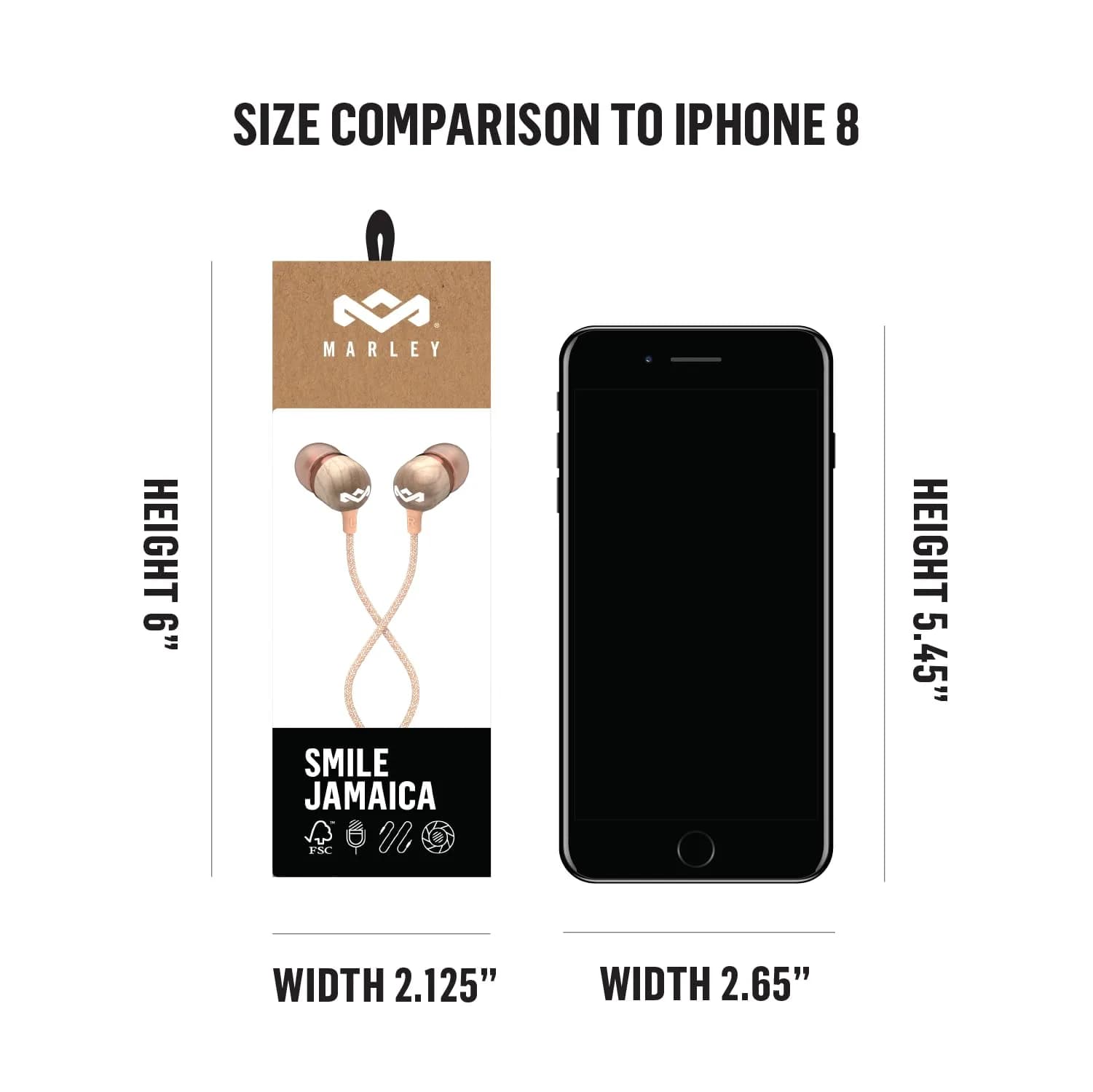 House of Marley Smile Jamaica Wired Earbuds (Copper) | 9.2mm Drivers, Noise Isolation, AUX - view 7