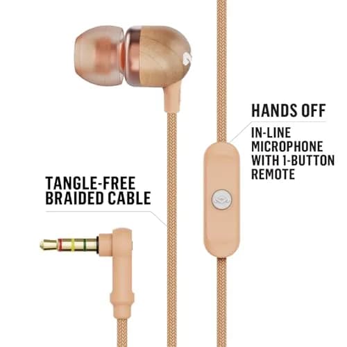 House of Marley Smile Jamaica Wired Earbuds (Copper) | 9.2mm Drivers, Noise Isolation, AUX thumbnail 2