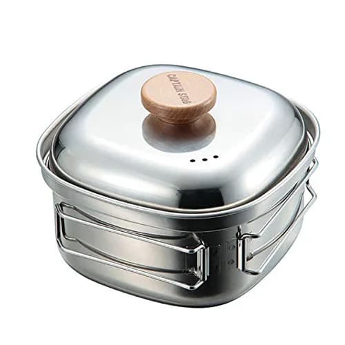 Captain Stag UH-4202 Stainless Steel Square Ramen Cooker 1.3 L | Made in Japan, Suitable for 1-2 People thumbnail 2