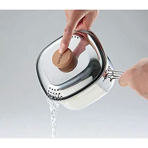 Captain Stag UH-4202 Stainless Steel Square Ramen Cooker 1.3 L | Made in Japan, Suitable for 1-2 People thumbnail 3