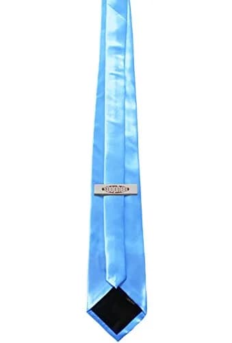 Soophen Solid Satin Necktie Sky Blue 57 inches (145 cm) | Formal & Everyday Wear thumbnail 2