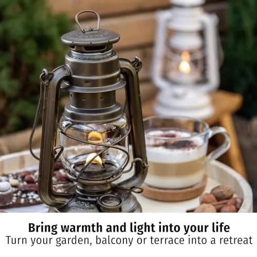 Feuerhand Galvanized Storm Lantern 26 cm | Durable, Weather-Resistant Outdoor Lighting thumbnail 7
