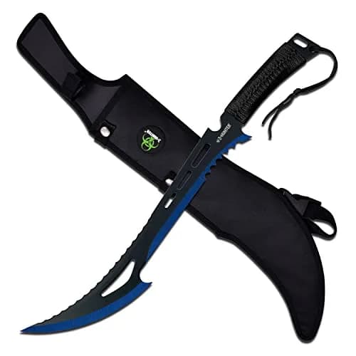 Z-Hunter ZB-020BL Fantasy Machete 23.75-Inch | Blue & Black Fixed Blade for Outdoor & Zombie Prep thumbnail 1