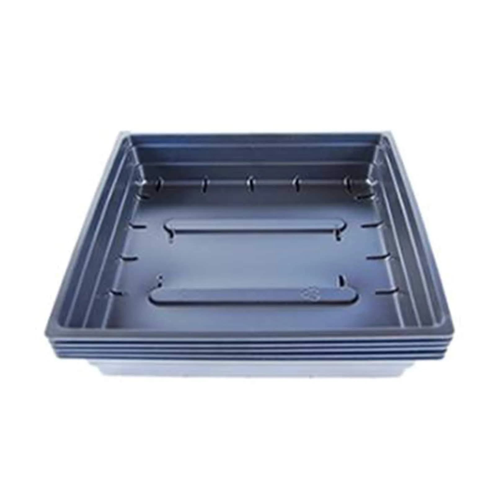 Living Whole Foods Plant Germination Drip Trays - Pack of 100-10" by 10" Black Plastic Reusable Trays for Seedlings & Microgreens — Black