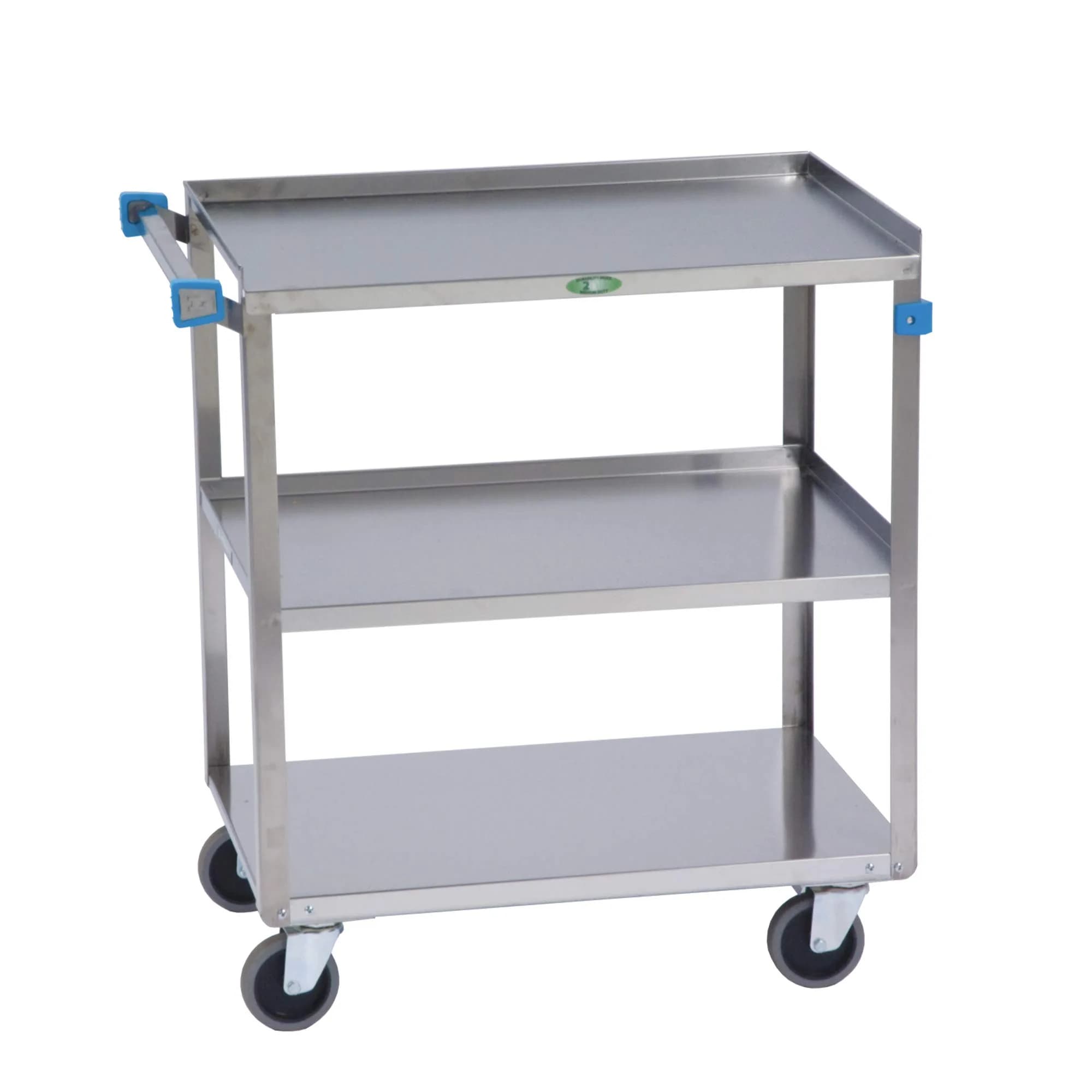Lakeside 422 Stainless Steel Utility Cart 3 Shelves 500 lb Capacity Fully Assembled — 500 lb Capacity