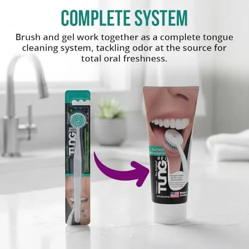 Peak Essentials The Original TUNG Brush Tongue Cleaner 4-Pack | Dentist-Designed for Bad Breath Defense thumbnail 6