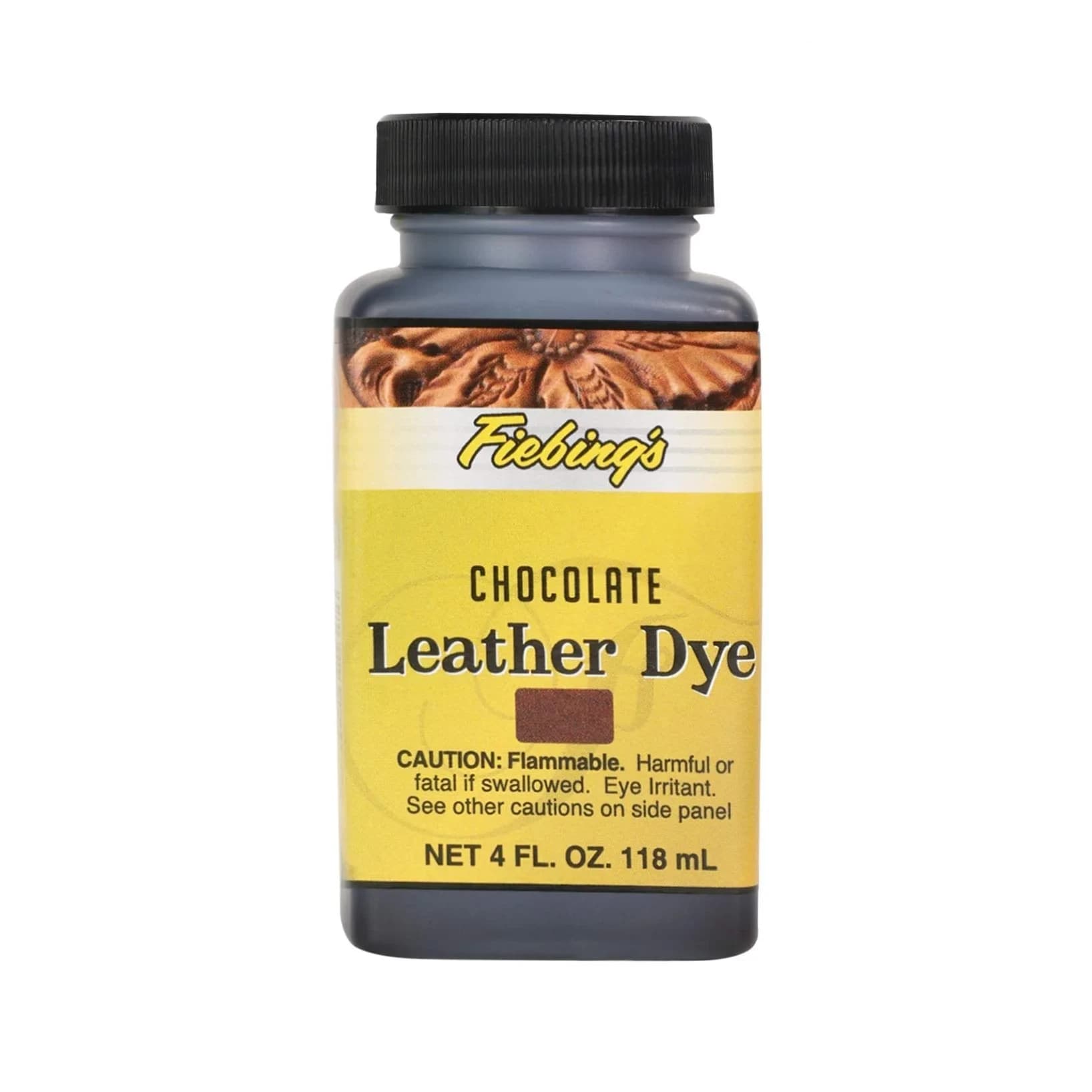 Fiebing's 4 fl oz Medium Brown Leather Dye | Alcohol-Based Penetrating Dye for Leather & Wood