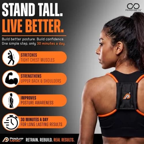 PRIMEKINETIX PostureMedic Plus Strength Orthopedic Brace 2XL | Dynamic Resistance for Athletes thumbnail 4