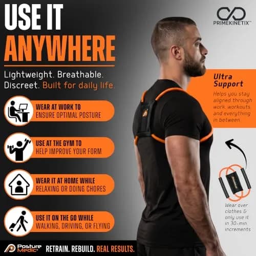 PRIMEKINETIX PostureMedic Plus Strength Orthopedic Brace 2XL | Dynamic Resistance for Athletes thumbnail 5