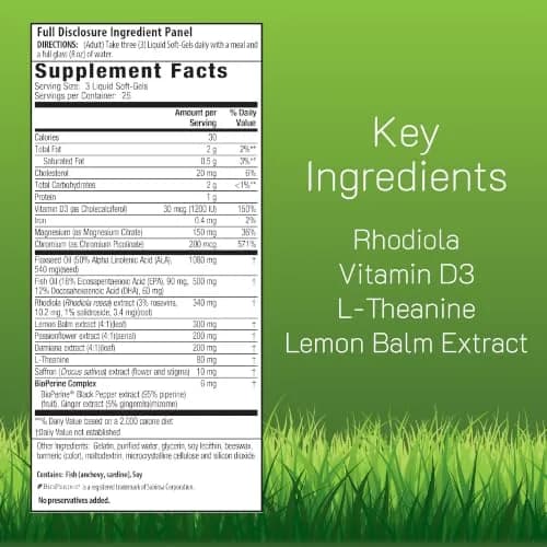 Irwin Naturals Sunny Mood Liquid Soft-Gels 75 Count | Emotional Balance & Mood Support thumbnail 2