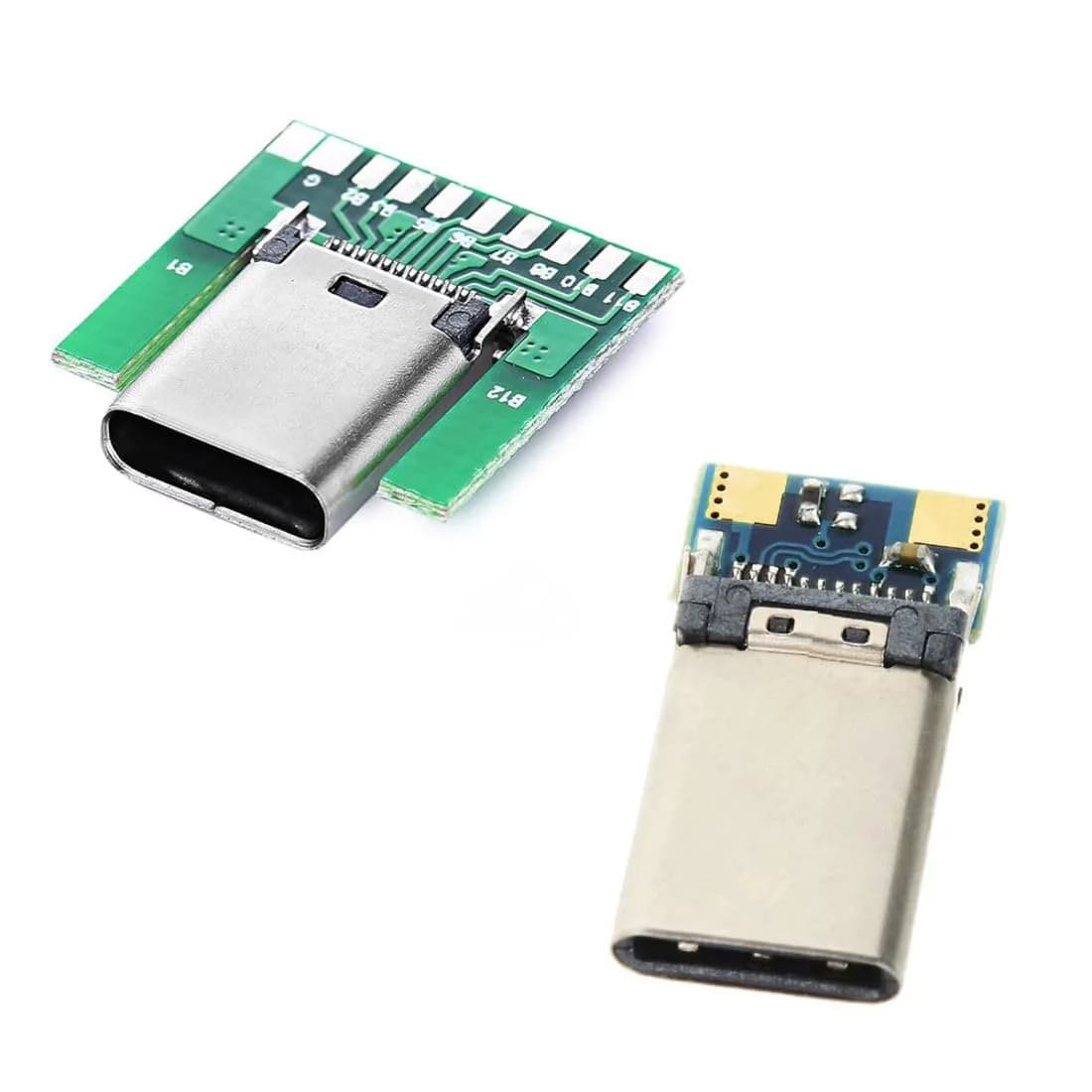 chenyang USB C DIY Connector USB 3.1 Type C 24Pin Female Socket Port | 10Gbps Data & 65W Power Support — Male+Female