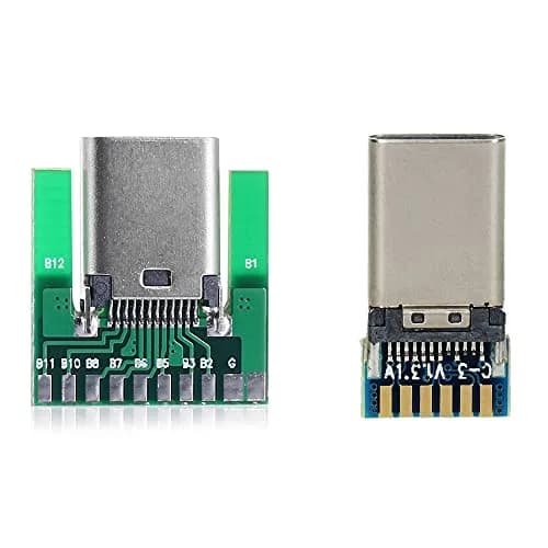 chenyang USB C DIY Connector USB 3.1 Type C 24Pin Male & Female Plug & Socket | Solder Adapter with PCB Board thumbnail 5