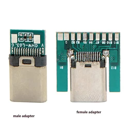 chenyang USB C DIY Connector USB 3.1 Type C 24Pin Male & Female Plug & Socket | Solder Adapter with PCB Board thumbnail 2