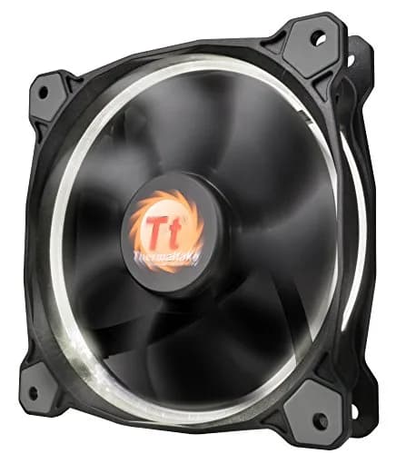 Thermaltake RIING 120mm Red LED Ultra Quiet High Airflow Computer Case Fan White | 120mm, 1500 RPM, 24.6dB thumbnail 2