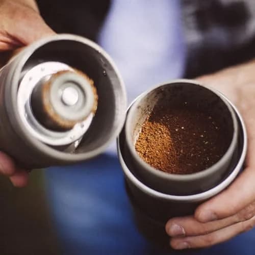 Cafflano Klassic All-in-1 Pour Over Coffee Maker with Grinder, Kettle, Filter & Tumbler | Red, 450ml (15.2 Fl Oz) thumbnail 4