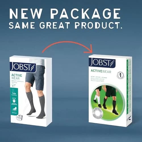 JOBST ActiveWear 20-30mmHg Compression Socks Knee High Small | Seamless, Dri-Release, Reinforced Heel thumbnail 6