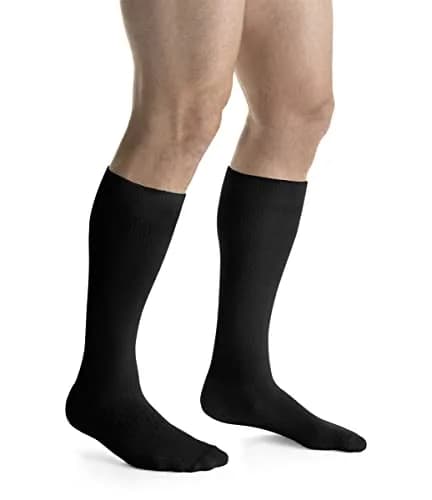 JOBST Activewear 20-30 mmHg Knee High Compression Socks Large Full Calf Cool Black | Moisture-Wicking, Soft & Supportive thumbnail 1