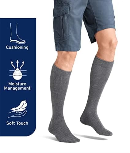 JOBST Activewear 20-30 mmHg Knee High Compression Socks Large Full Calf Cool Black | Moisture-Wicking, Soft & Supportive thumbnail 3