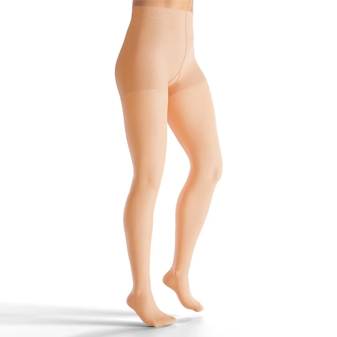 JOBST UltraSheer Waist-High Compression Stockings for Women - Large, Natural | 20-30 mmHg Support — Natural