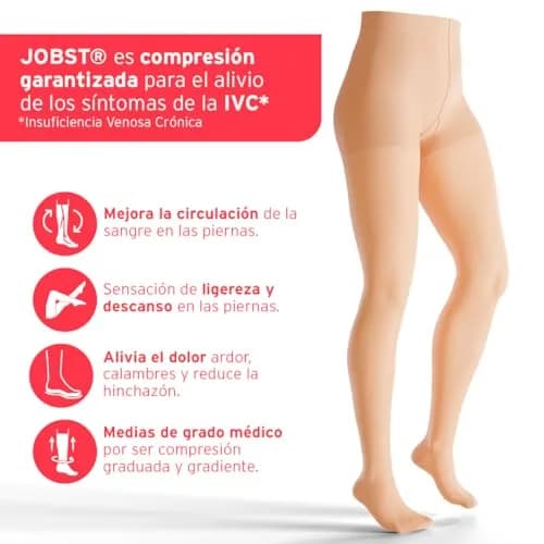 JOBST UltraSheer Waist-High Compression Stockings for Women - Large, Natural | 20-30 mmHg Support thumbnail 4