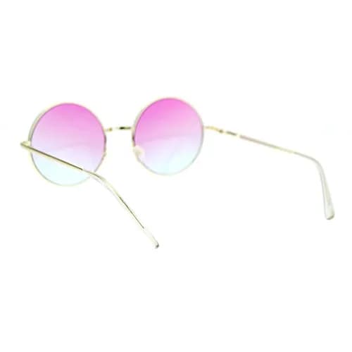 SA106 Retro Vintage Style Round Circle Hippie Sunglasses Pink Blue | 100% UVA & UVB Protection thumbnail 5