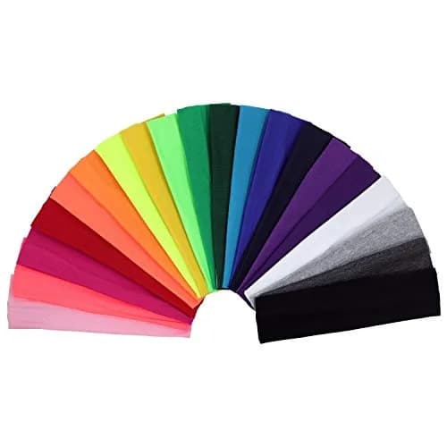 Kenz Laurenz Cotton Headbands Pack of 12 | 2" Wide, Soft & Stretchy for Sports & Yoga thumbnail 5