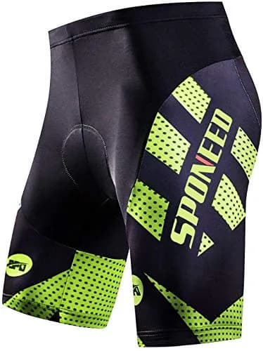 sponeed Men Road Bike Shorts XL Green | Padded Cycling Tights for Men, Summer, Quick Dry thumbnail 1
