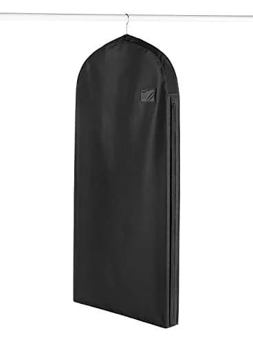 Whitmor Deluxe Dress Garment Bag, 48" Heavy Duty 3" Gusset, 3 Pack Black | Water-Resistant Polyester for Formal & Travel Use thumbnail 1