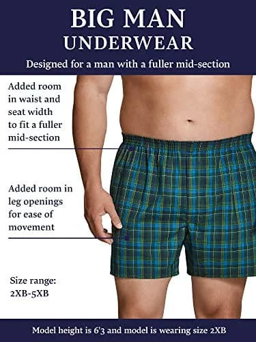 Fruit of the Loom Big Man Knit Boxer Shorts XX-Large (XXL) | Relaxed Fit, Tag-Free Comfort thumbnail 4