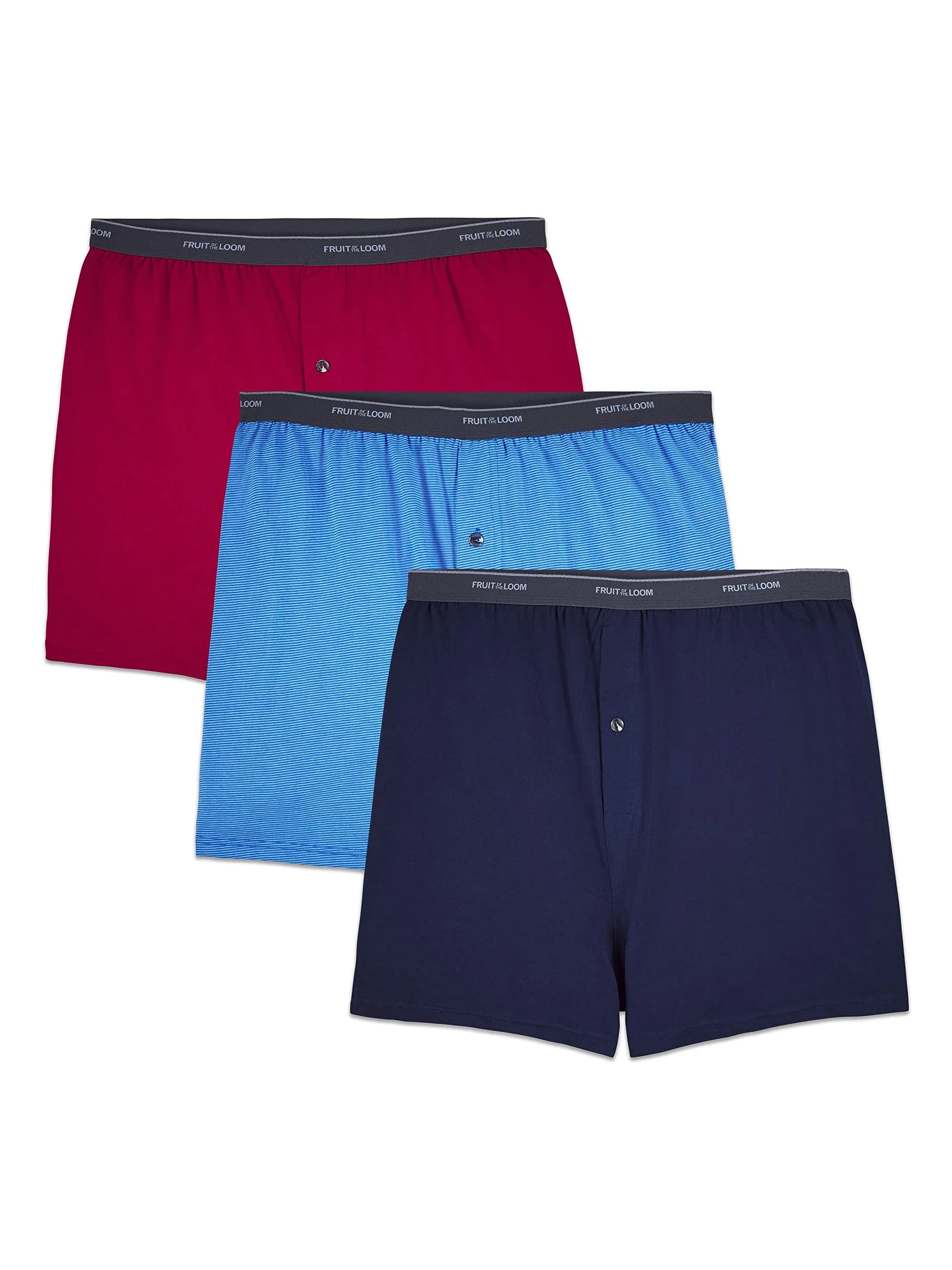 Fruit of the Loom Big Man Knit Boxer Shorts XX-Large (XXL) | Relaxed Fit, Tag-Free Comfort - main product image