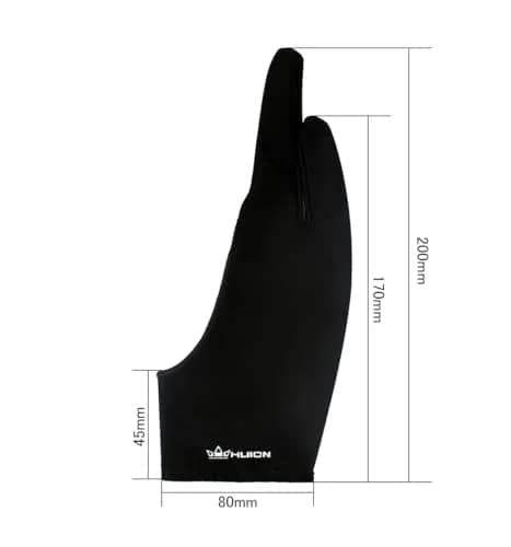 HUION Artist Drawing Glove Cura CR-01 Black | Reduces Friction for Graphics Tablets thumbnail 5